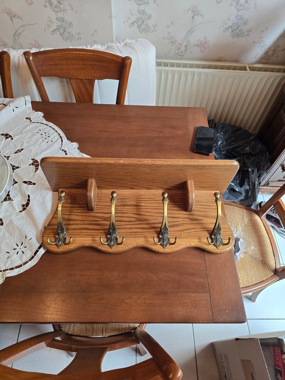 Kleine houten kapstok of archelle, Antiek en Kunst, Ophalen
