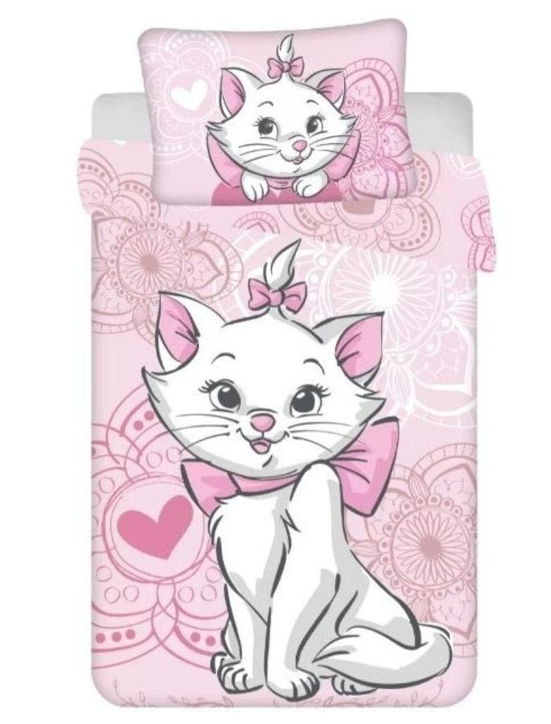 Marie Cat Baby / Peuter Dekbedovertrek 100 x 135 - Katoen, Meisje, Ledikant, Dekbedovertrek, Nieuw