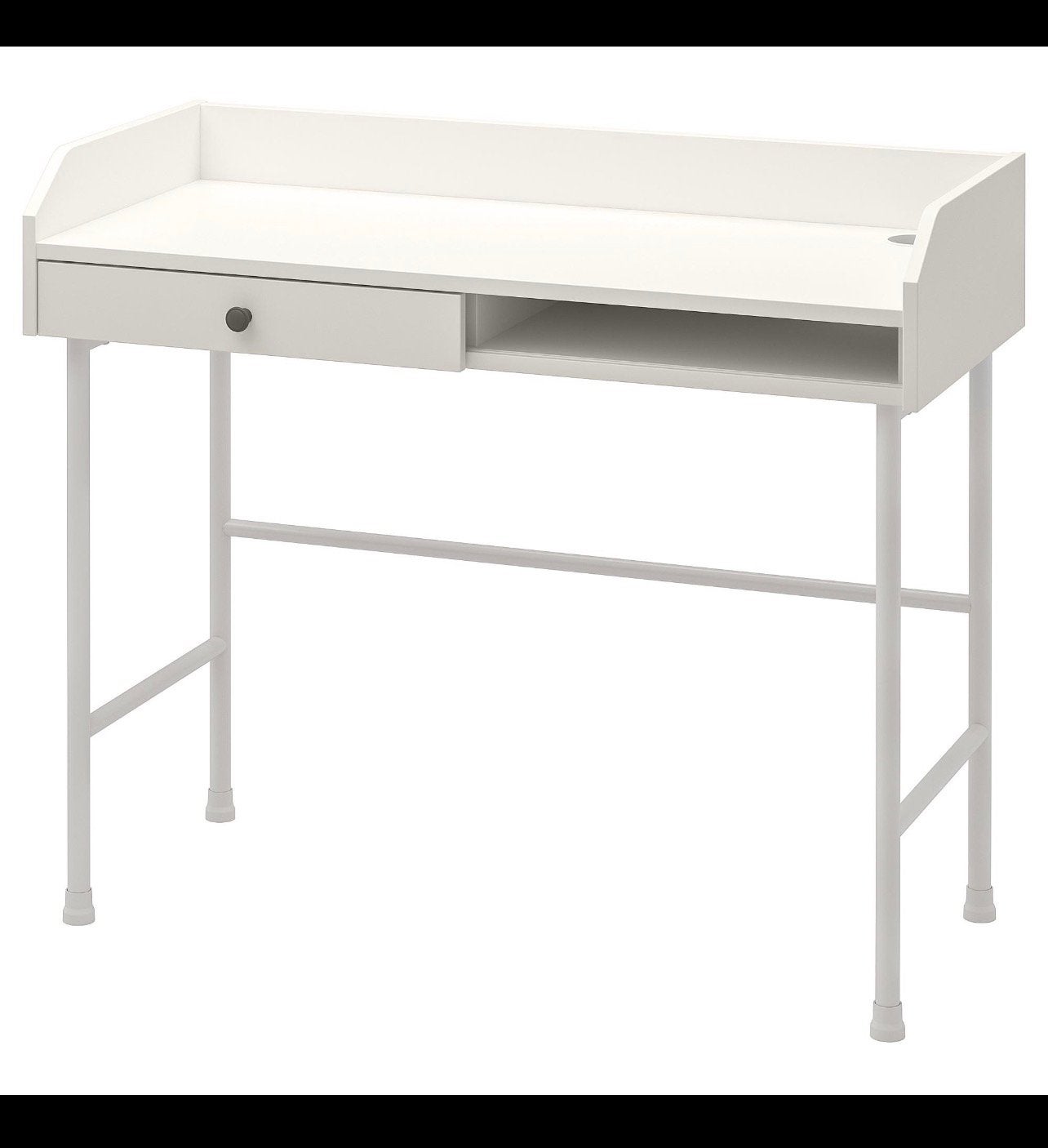 Très beau bureau blanc, Métal, Comme neuf, Enlèvement, IKEA