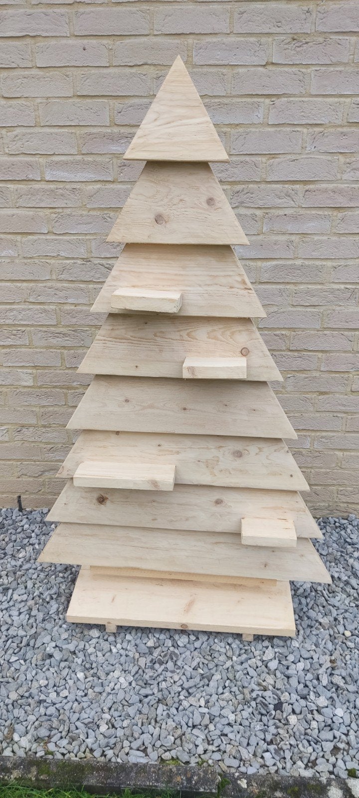 Zeer degelijke houten kerstboom 1m60 hoog, Diversen, Ophalen