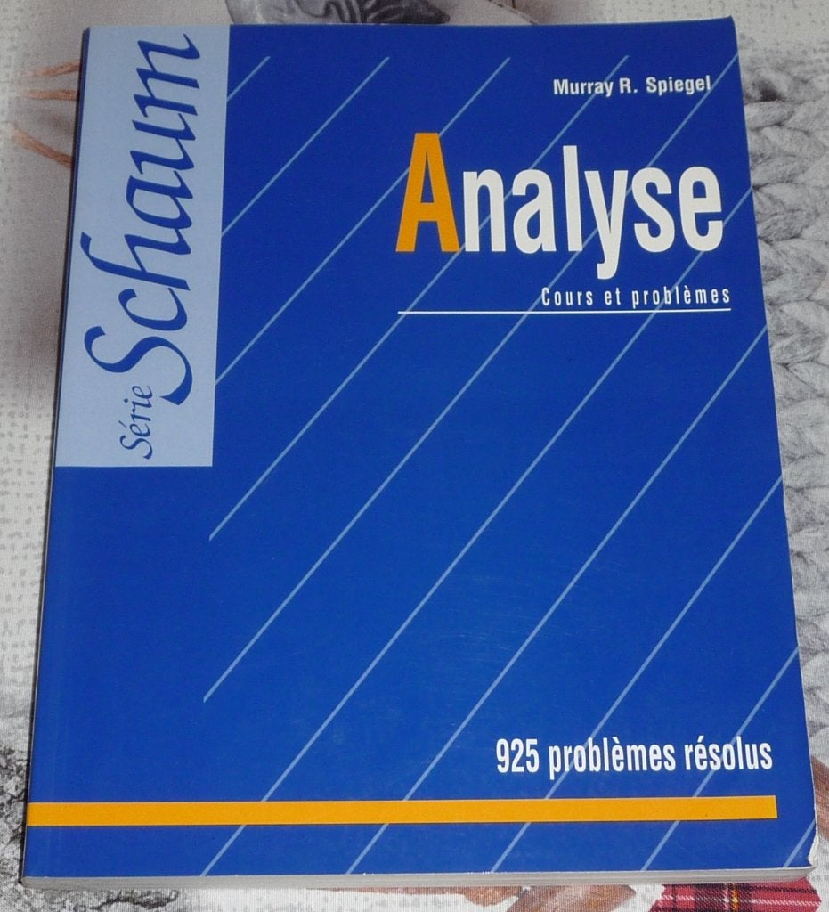 Livre série Schaum: Analyse, cours et problèmes, Livres, Enlèvement ou Envoi, Utilisé, Enseignement supérieur, Murray R. Spiegel