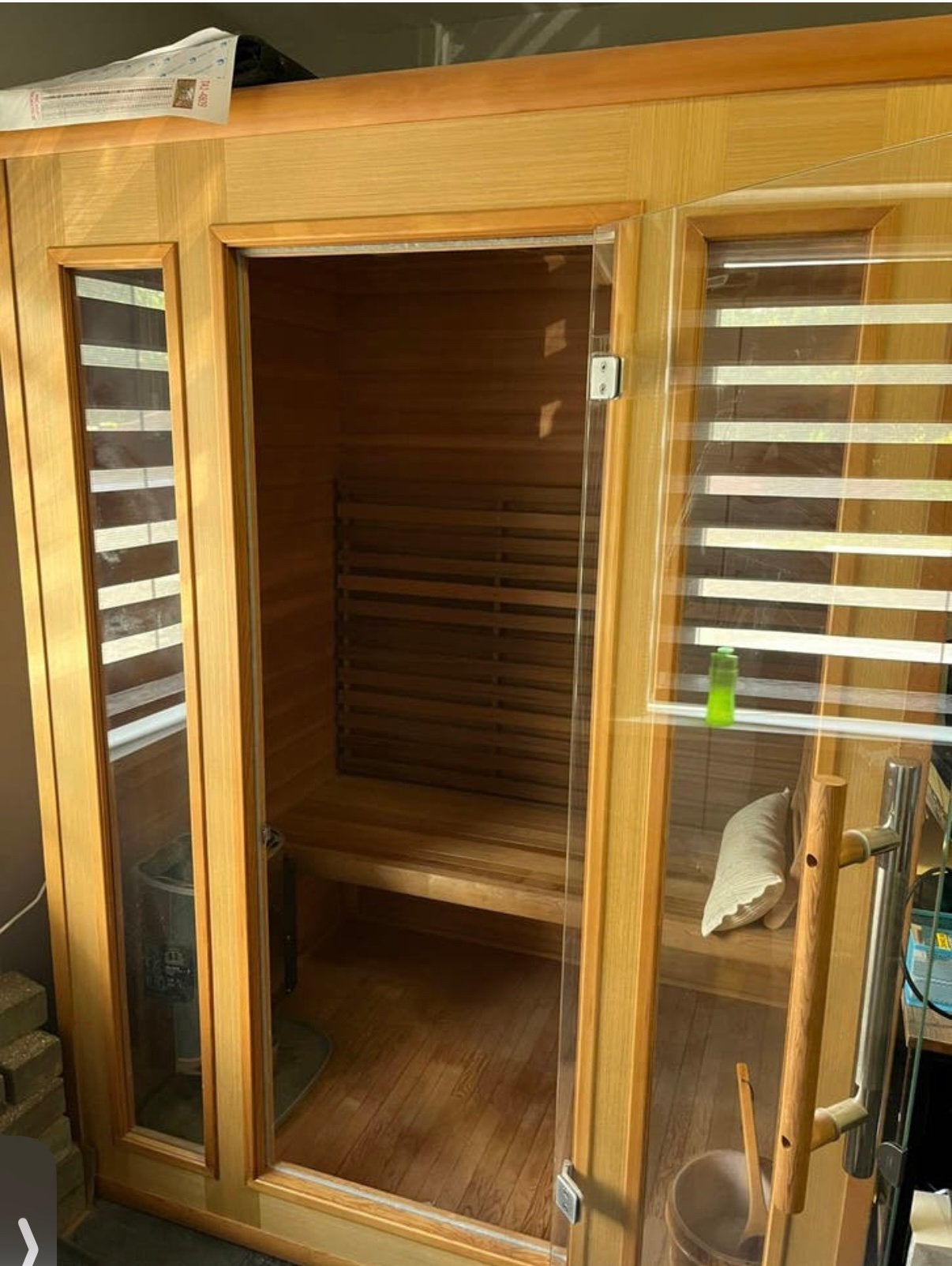 Traditionele Finse sauna (levering mogelijk), Sport en Fitness, Sauna, Ophalen, Zo goed als nieuw, Infrarood