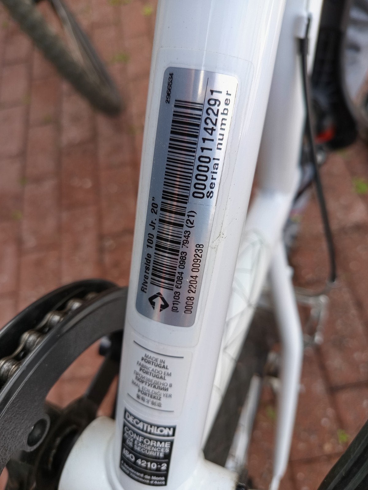 Vélo enfant 20'', Enlèvement