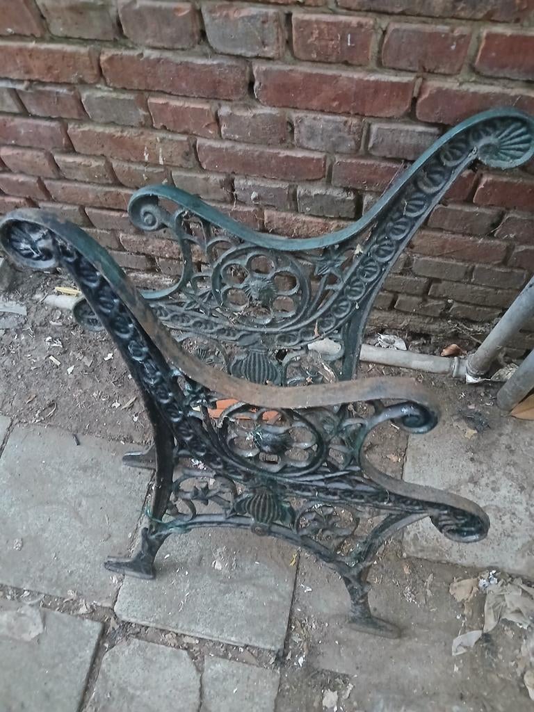 Gieitijzeren tuinvank zijstukken, Tuin en Terras, Tuinbanken, Ophalen