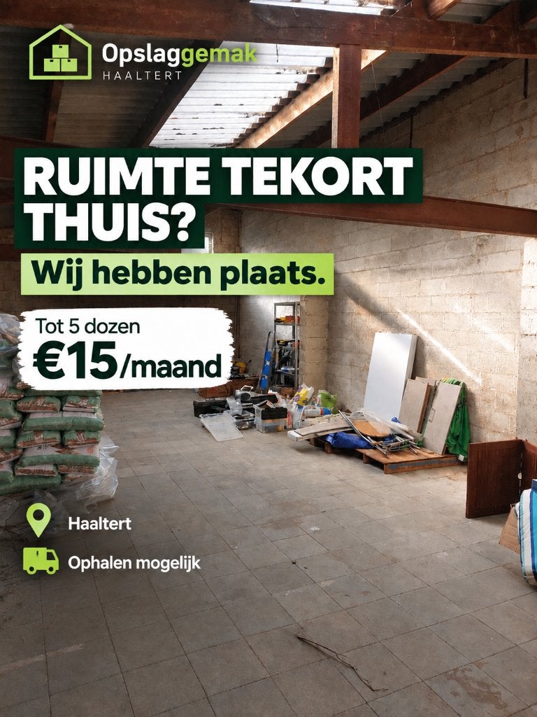 Ruimte tekort thuis? Opslag in Haaltert vanaf €15/maand, Ophalen of Verzenden, Nieuw