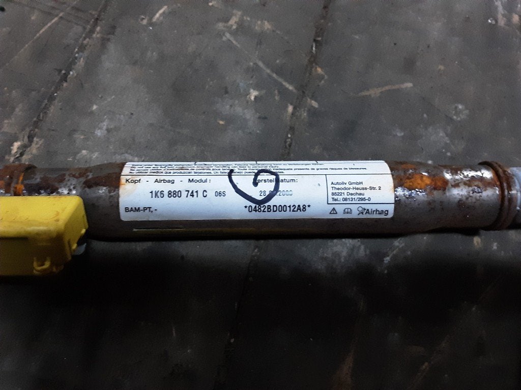AIRBAG TOIT GAUCHE Volkswagen Golf V (1K1) (1K6880741C), Volkswagen, Volkswagen AG, Utilisé, Kundenbetreuung@volkswagen.de
