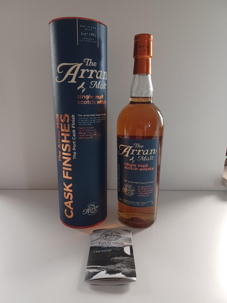 Whisky 2x Arran 12y: Port Cask Finish + Bourbon and Sherry, Verzamelen, Wijnen, Verzenden, Port