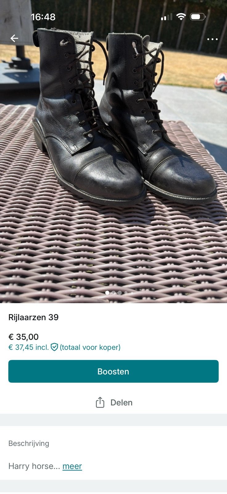 Paardrijbotten 39, Dieren en Toebehoren, Ophalen of Verzenden, Zo goed als nieuw