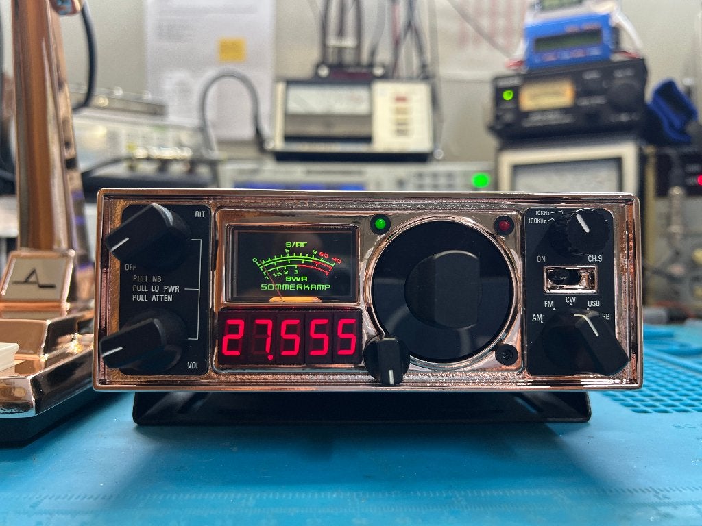 Radio Sommerkamp TS-788DX avec microphone Astatic 1104C doré, Enlèvement ou Envoi, Reconditionné, Émetteur et Récepteur