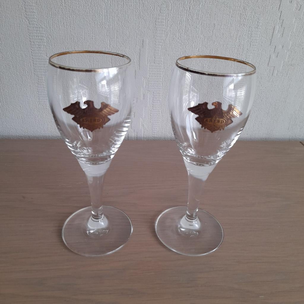 2 degustatieglaasjes Gouden Arend Herzele Belgium ( lot)., Enlèvement, Utilisé, Verre à bière