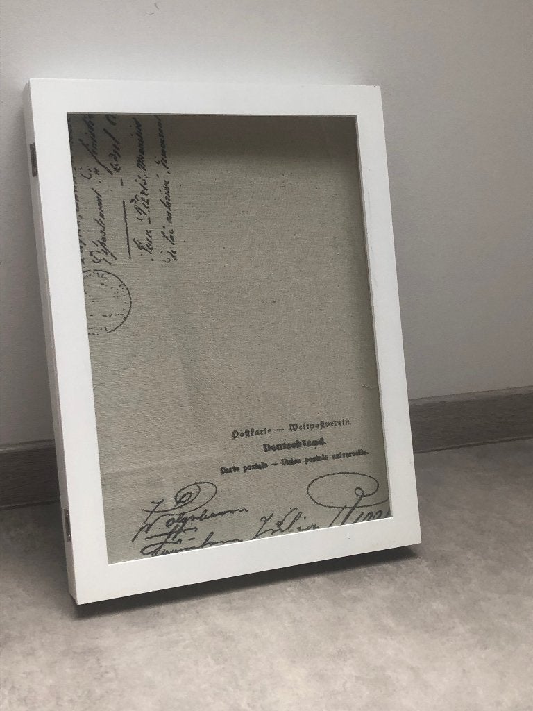 Prikpord in glazen kader, Ophalen, Gebruikt, Met ophangmogelijkheid, 30 cm