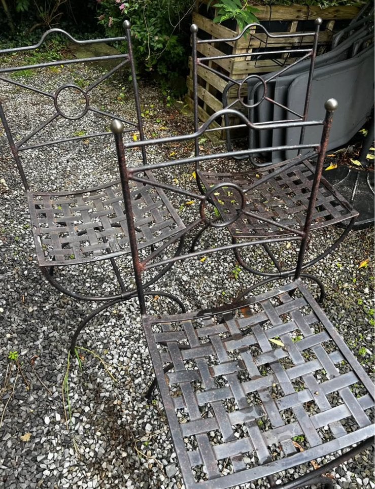 Chaises exterieur fer forgé, Jardin & Terrasse, Enlèvement, Comme neuf