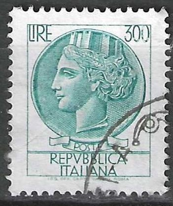 Italie 1968/1972 - Yvert 1009A - Munt van Syracuse 300  (ST), Verzenden, Gestempeld