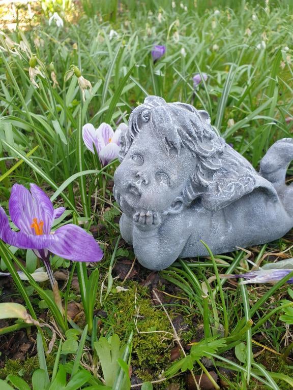 beton engeltje voor binnen of buiten, Tuin en Terras, Ophalen of Verzenden, Nieuw, Beton