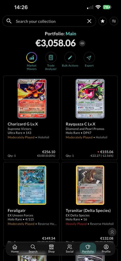 Volledige collectie pokemon kaarten, Enlèvement, Utilisé