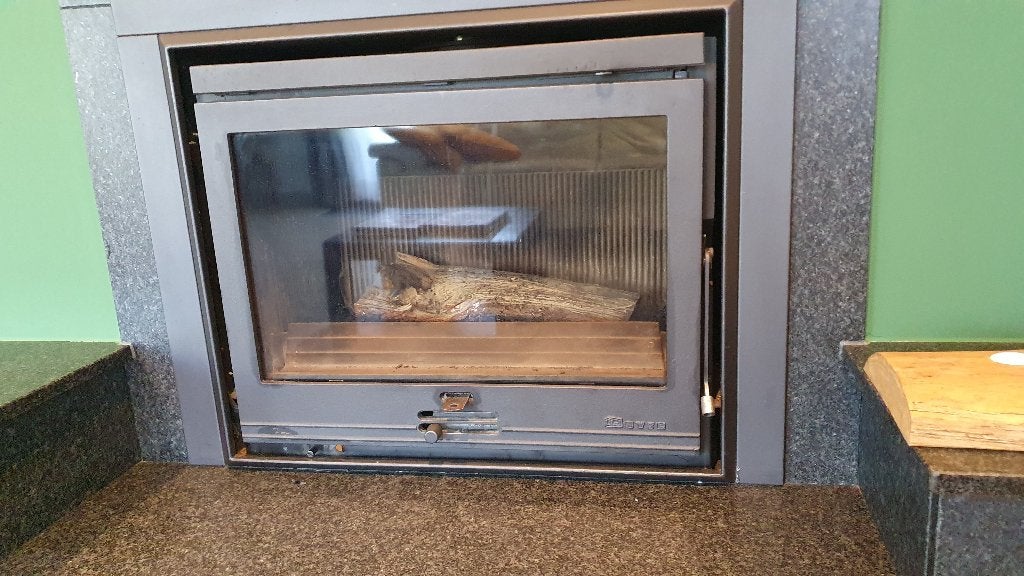 Dovre 2510S inbouwhaard – gietijzer – met ventilatoren, Huis en Inrichting, Haarden, Ophalen, Gebruikt, Inbouwhaard, Houthaard