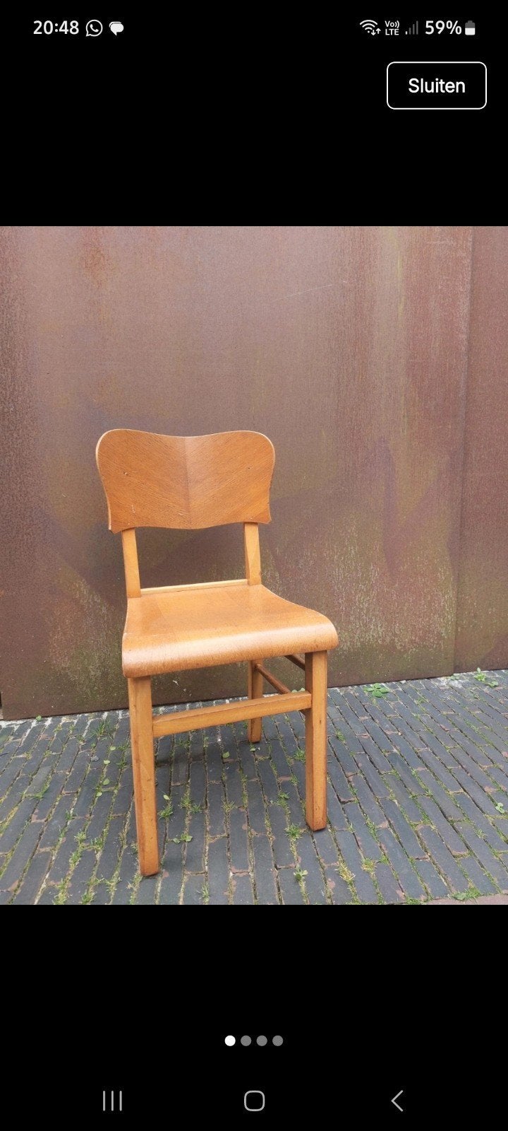 Oude houten stoelen, Huis en Inrichting, Stoelen, Ophalen