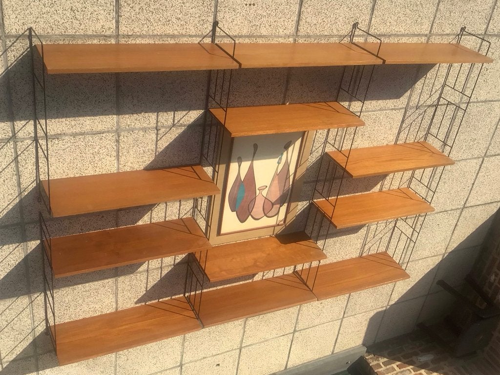 Vintage WHB Shelving Wall Unit String System 1960s, Huis en Inrichting, Ophalen, Gebruikt