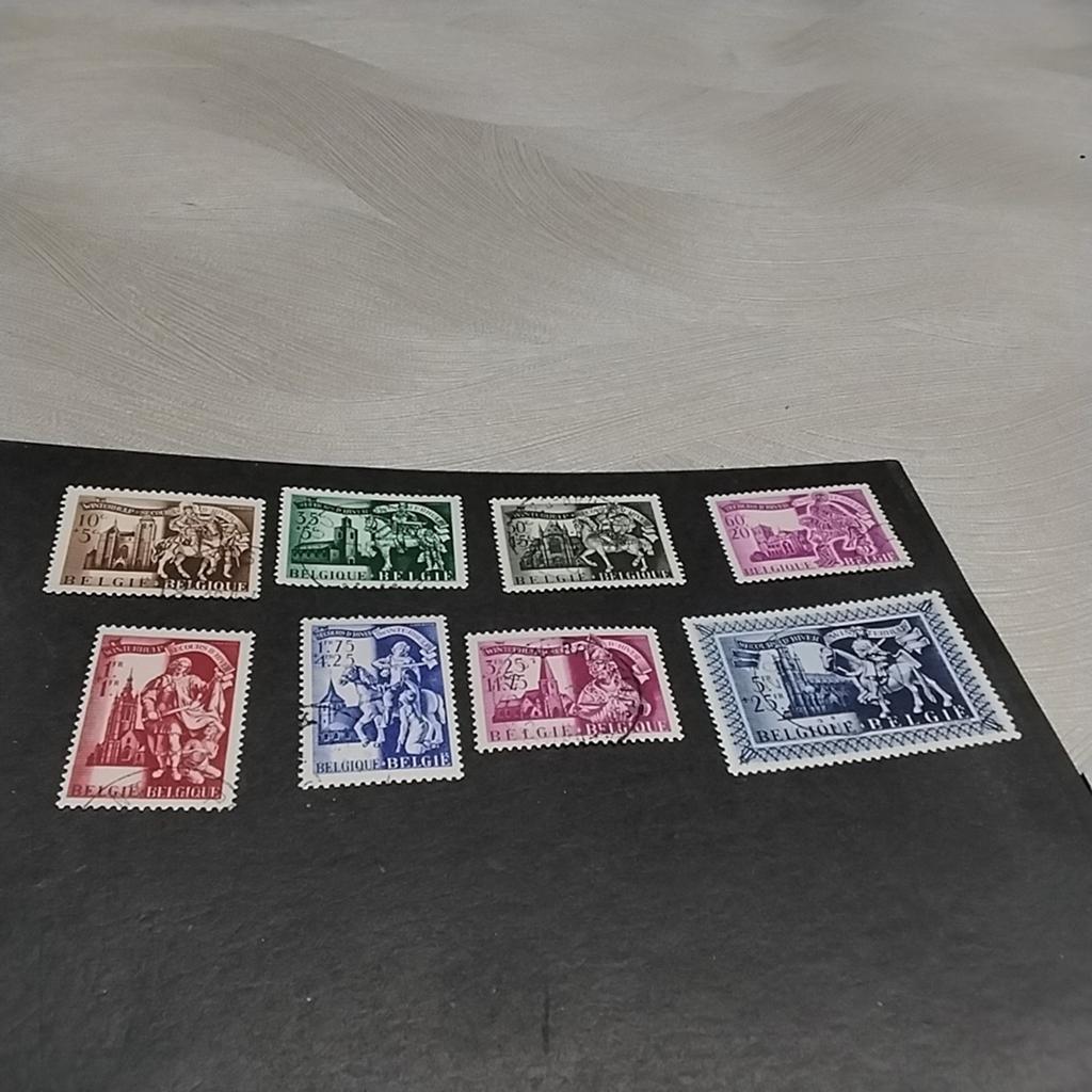 BELGIQUE 631/638 timbrée avec cote 5,50€, Enlèvement ou Envoi, Oblitéré