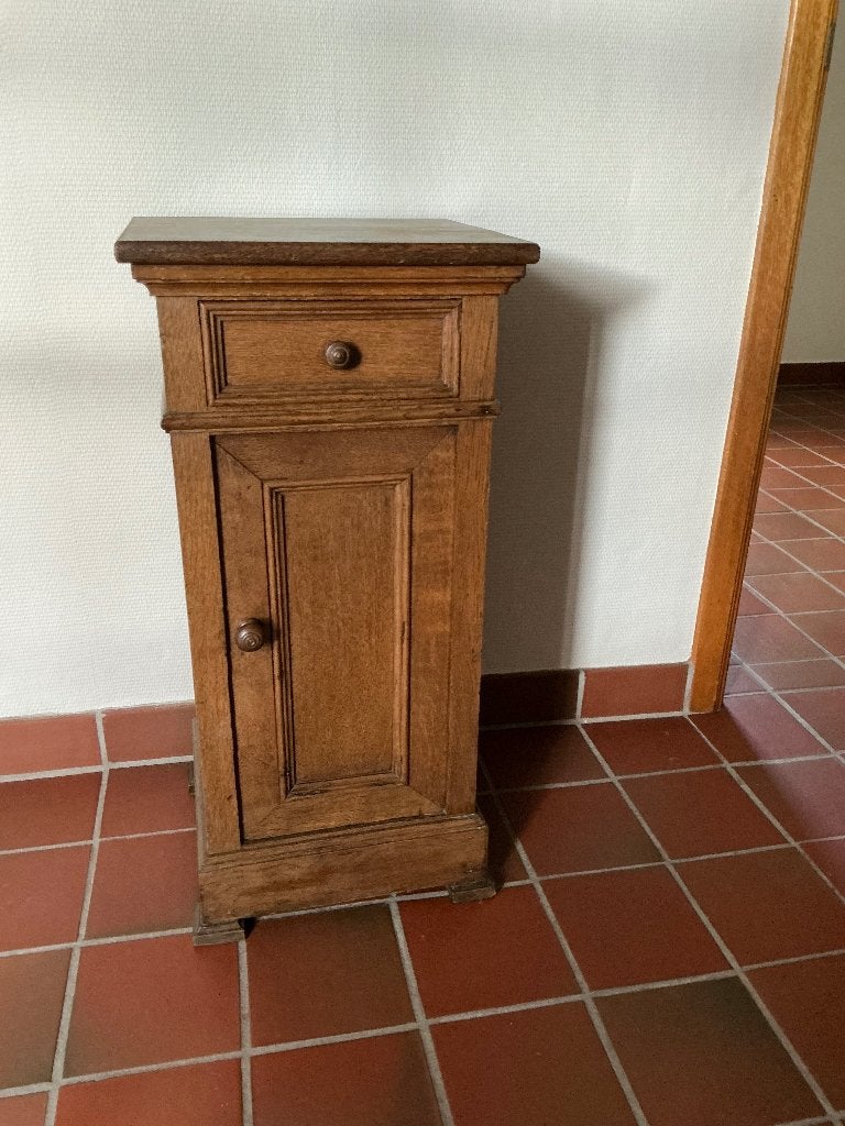 Eiken antiek nachtkastje, Huis en Inrichting, Ophalen