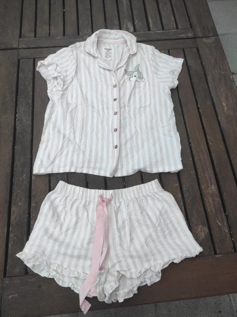 Disney Primark pyjama set thumper konijn tshirt en shorts xs, Primark, Ophalen, Gedragen, Maat 34 (XS) of kleiner