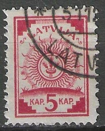 Lettonie 1918 - Yvert 1 - « Aren au soleil » - Tpe I - (ST), Envoi, Pologne, Affranchi