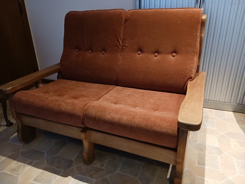 Vintage 2-zitsbank, Huis en Inrichting, Zetels | Zetels, Ophalen, Vintage, Tweepersoons, 75 tot 100 cm