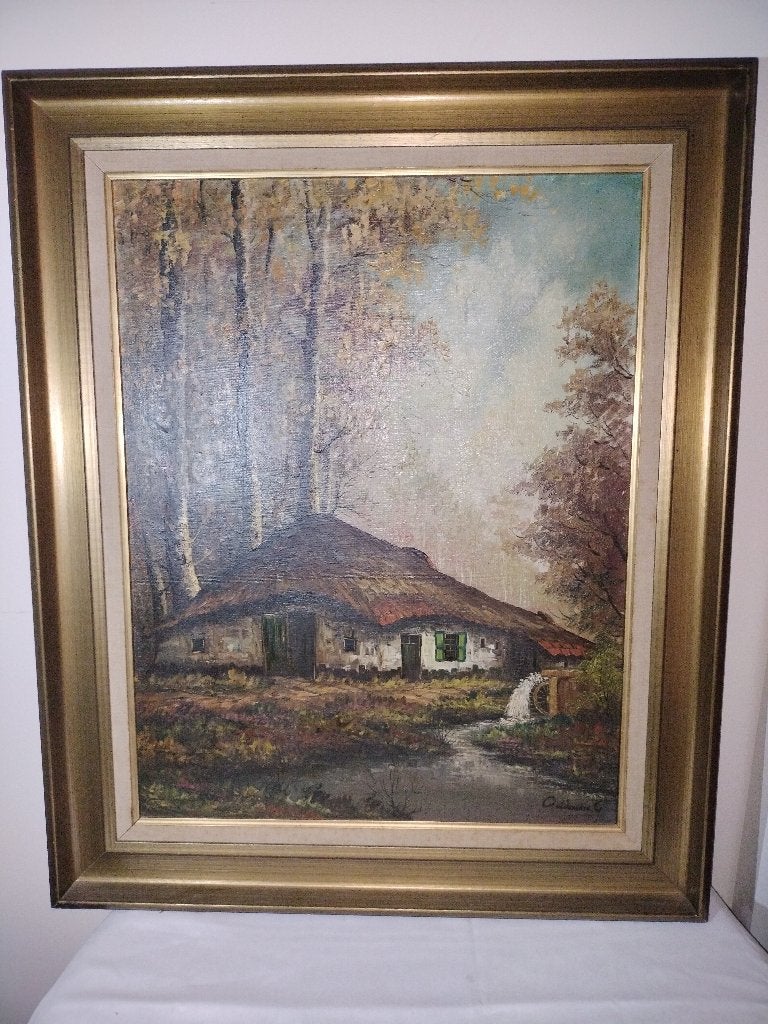 Schilderij van Gaston Quidousse, Antiek en Kunst, Kunst | Schilderijen | Klassiek, Ophalen, Olieverf