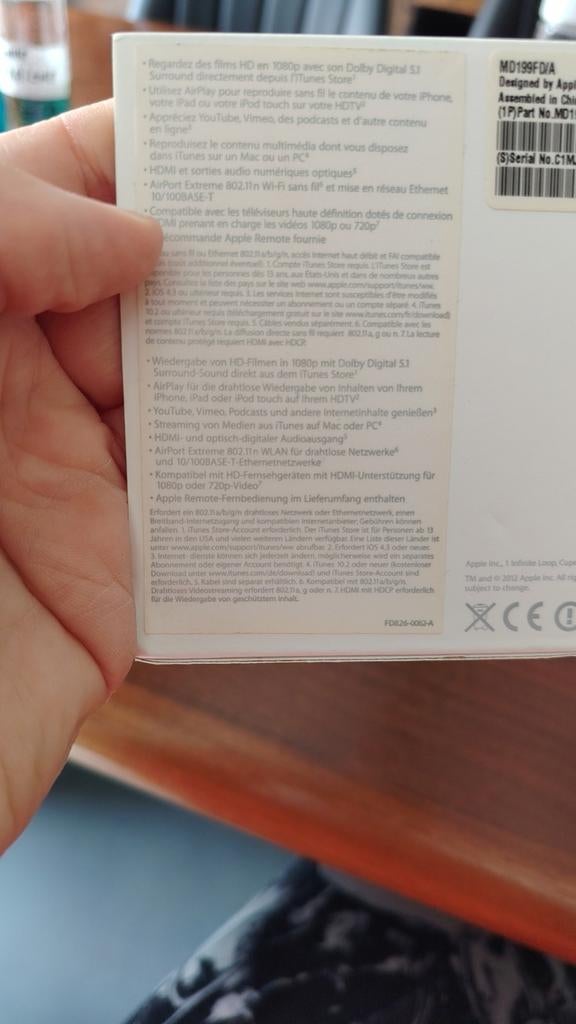 Apple TV, Audio, Tv en Foto, Mediaspelers, Optische audio, Ophalen