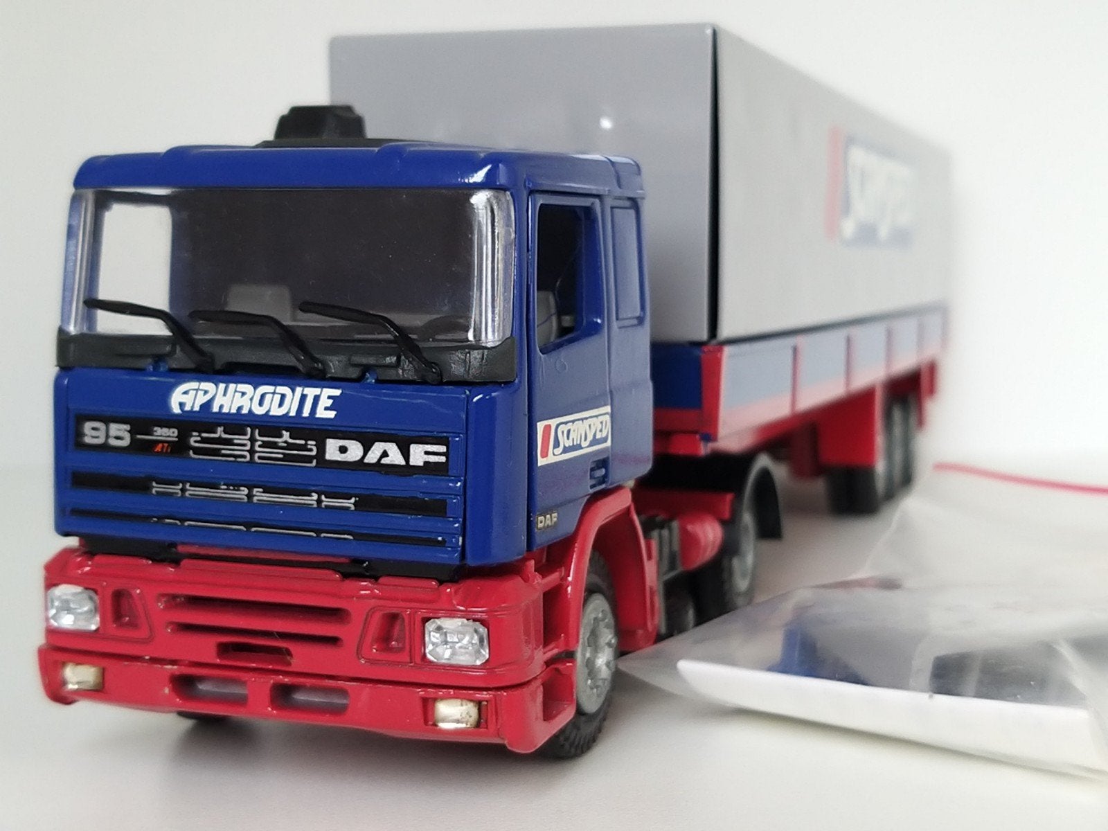 DAF 95 trekker met huifoplegger "Scansped - Tilburg", Hobby & Loisirs créatifs, Voitures miniatures | 1:50, Enlèvement ou Envoi