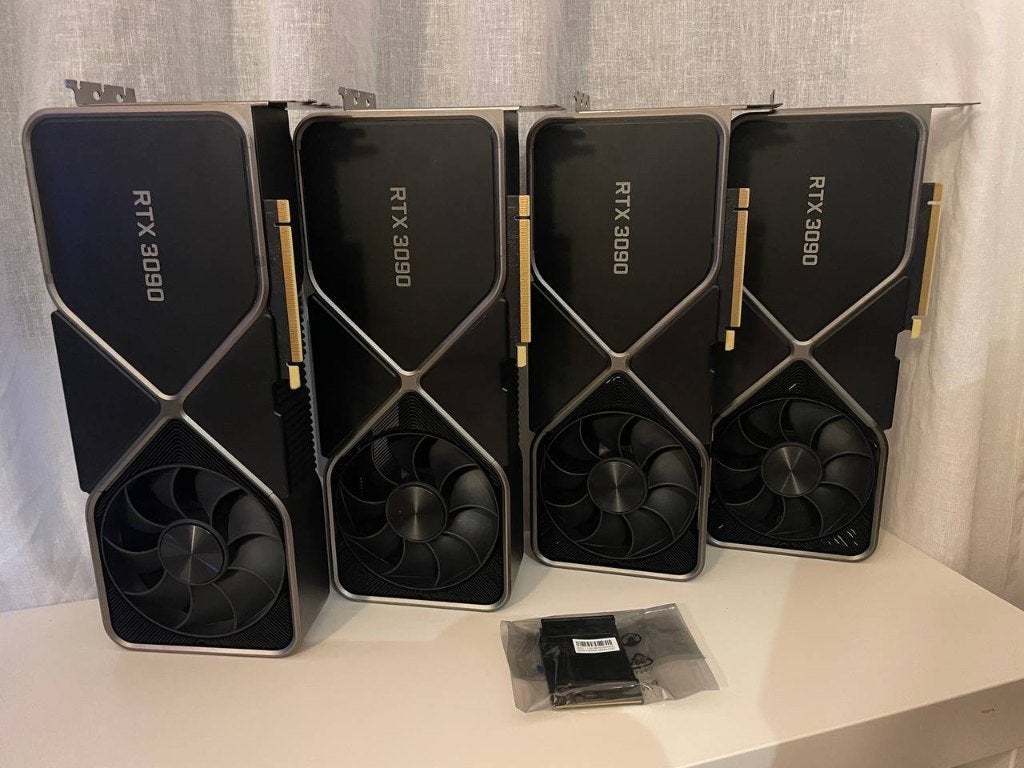 4x RTX 3090 Founders Edition - 96GB VRAM, getest, Ophalen, Gebruikt, Nvidia