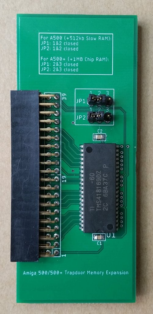 Amiga 500/500+ geheugenuitbreiding 512kB/1MB, Computers en Software, Vintage Computers, Ophalen of Verzenden