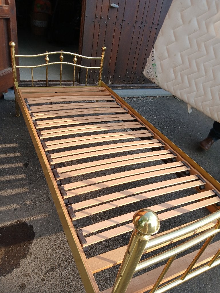 lits en laiton, 90 cm, 210 cm, Enlèvement, Une personne