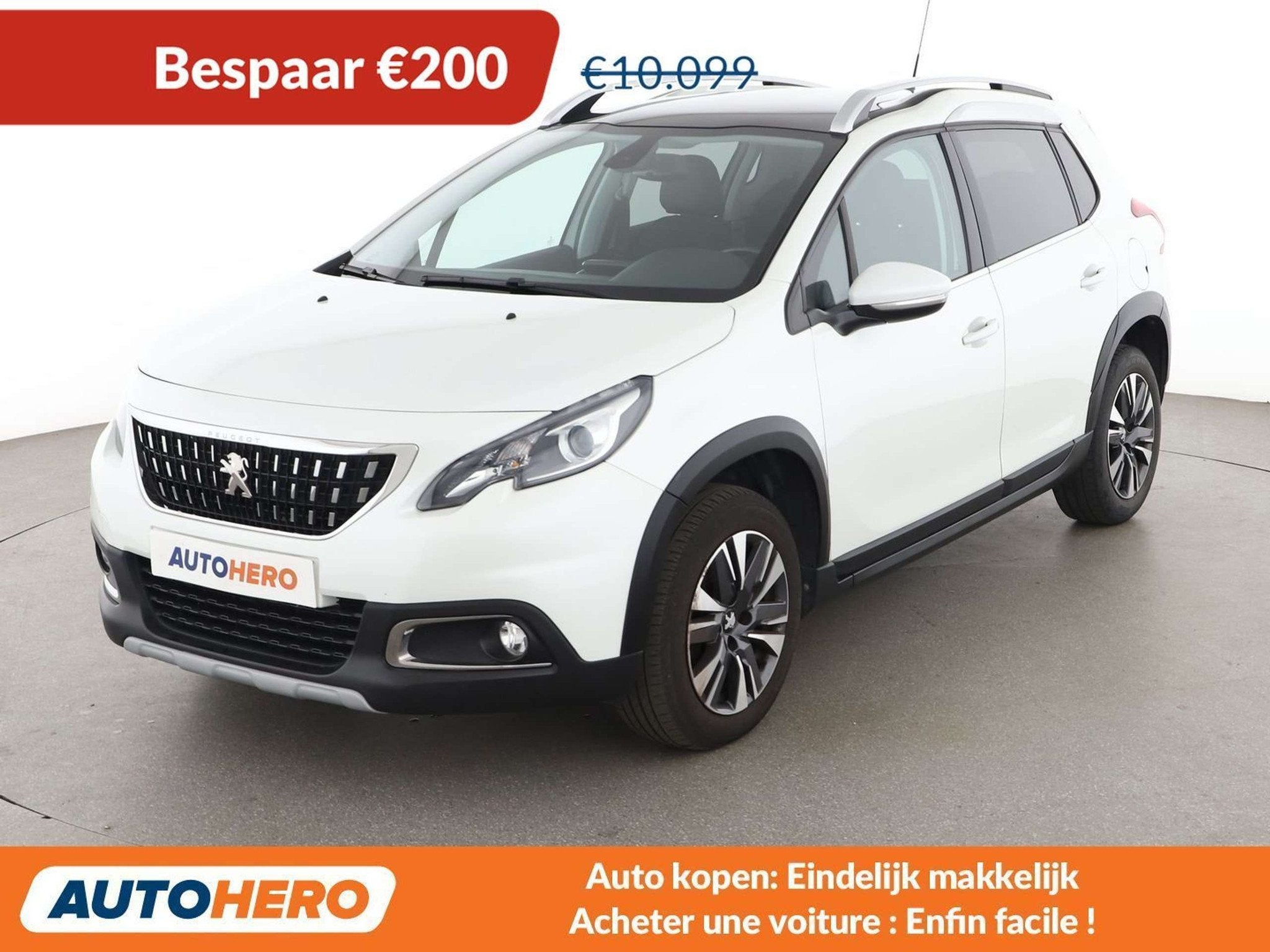 Peugeot 2008 1.2 PureTech Allure (bj 2018), Auto's, Voorwielaandrijving, Gebruikt, 1199 cc, Wit
