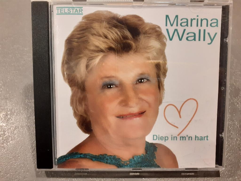 MARINA WALLY, Diep In Mn Hart, Telstar, Schlager, Eddy Wally, Ophalen of Verzenden, Zo goed als nieuw, Levenslied of Smartlap