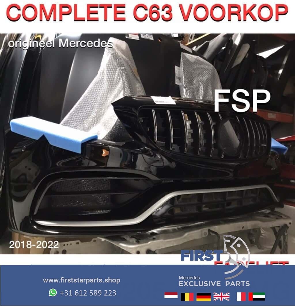 W205 A205 C205 C63 AMG FACELIFT VOORKOP COMPLEET Mercedes C, Gebruikt, -, Voor, Ophalen of Verzenden
