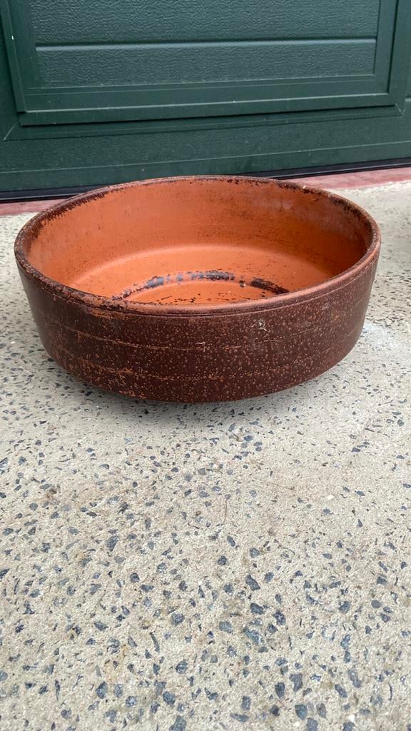 Terracotta schaal, Tuin en Terras, Rond, Zo goed als nieuw, Minder dan 40 cm, Terracotta
