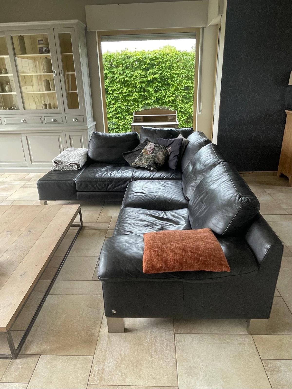 Lederen salon Natuzzi, Ophalen, Gebruikt