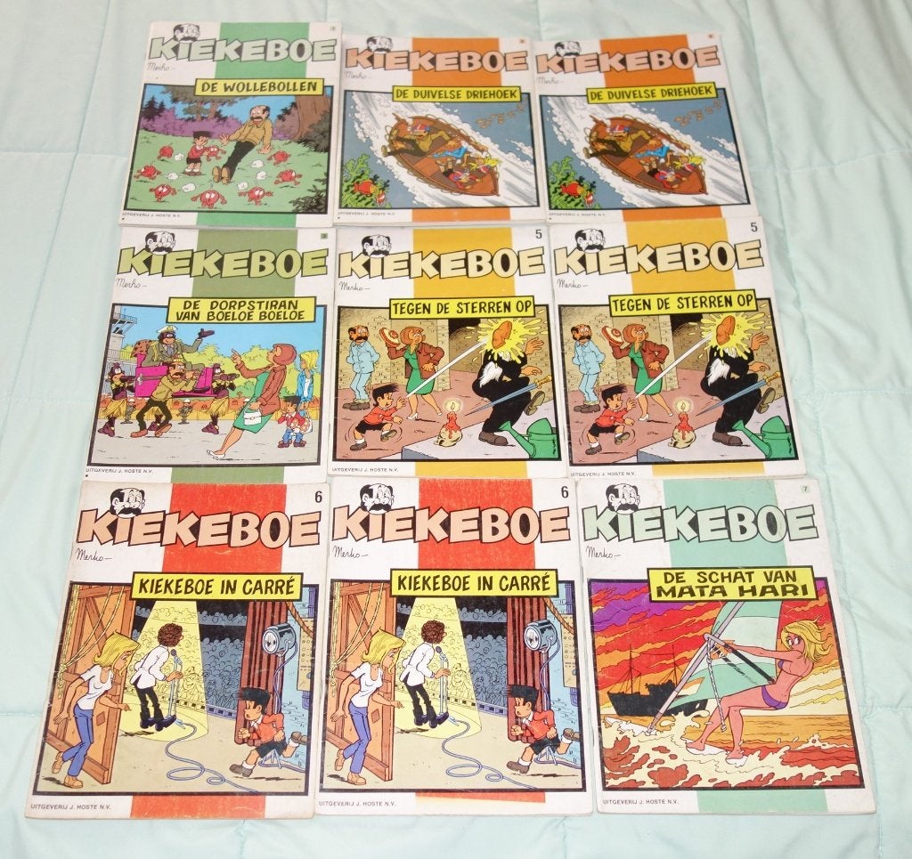Verzameling strips Kiekeboe - Uitgeverij J. Hoste/Standaard., Meerdere stripboeken, Verzenden, Gelezen, Merho