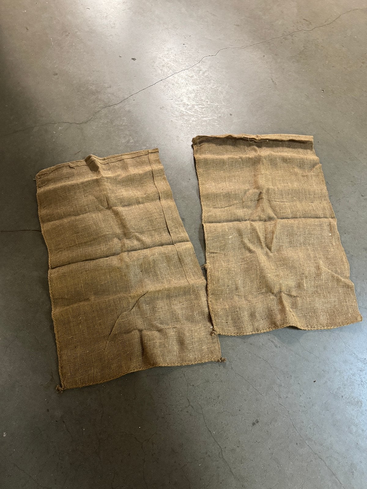 Set van 2 stevige jute zakken (60 x 90 cm), Ophalen of Verzenden, Zo goed als nieuw