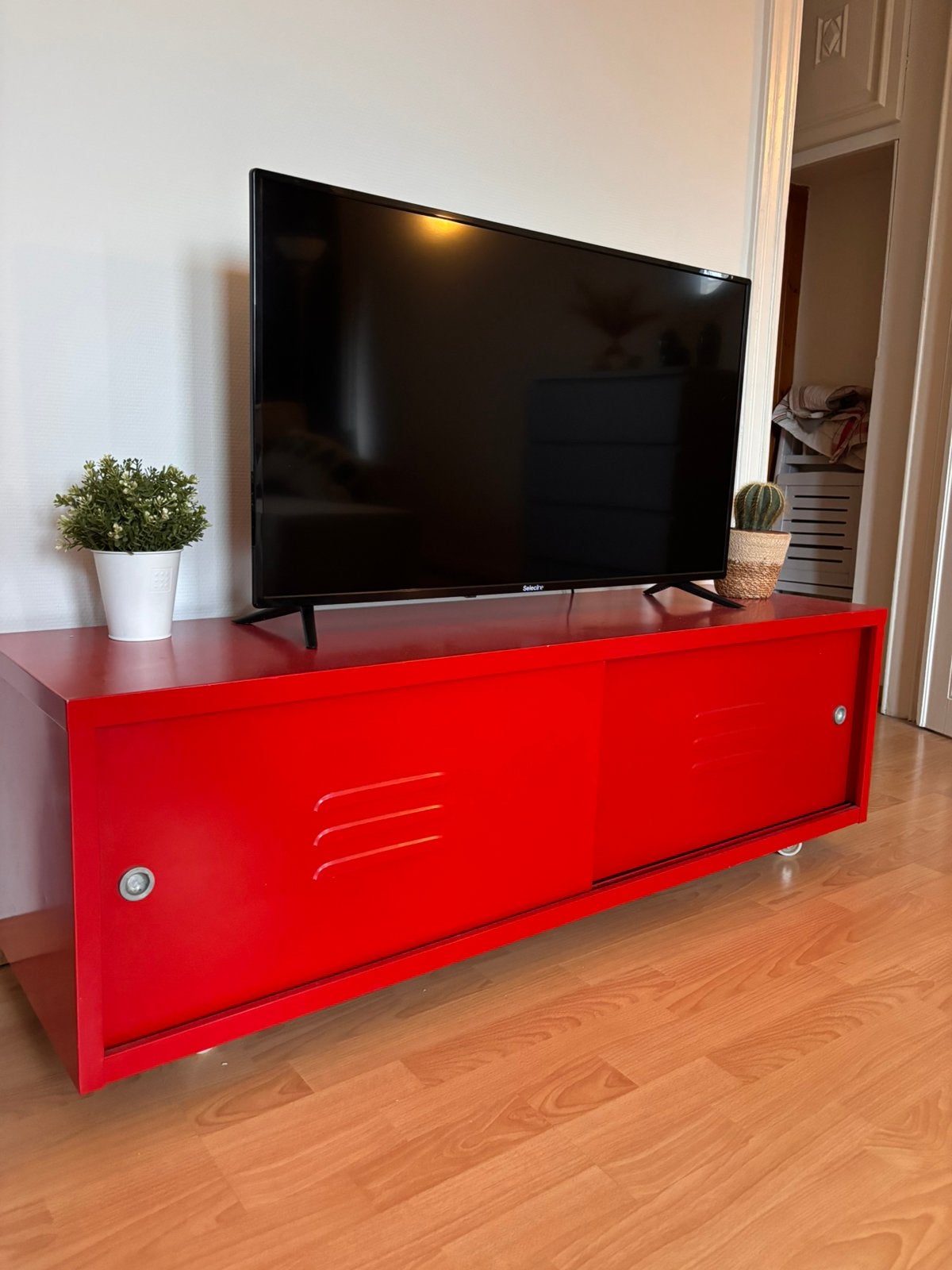 IKEA tv-meubel in industriële stijl, Ophalen, Minder dan 50 cm, Zo goed als nieuw, Metaal