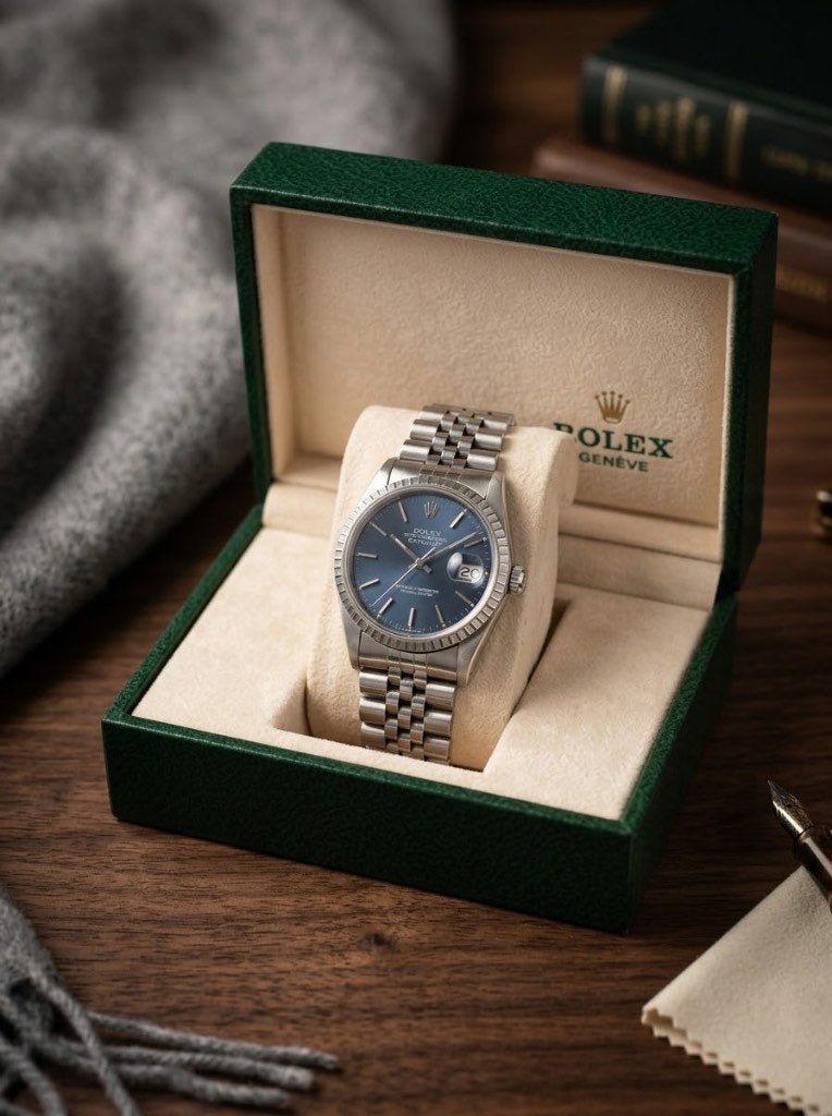 Iconische Rolex Datejust - Blauwe Wijzerplaat & Jubilee Band, Handtassen en Accessoires, Horloges | Heren, Ophalen, Staal, Gebruikt