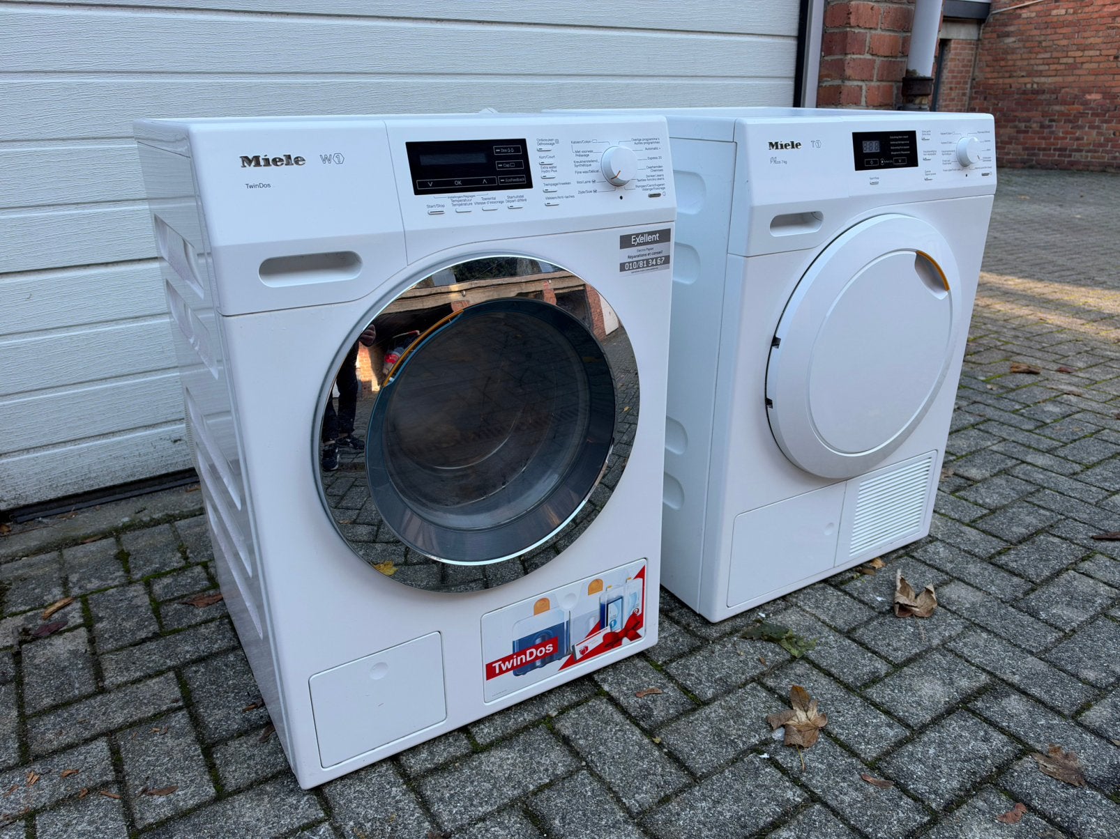 Miele LAVE LINGE TWINDOS 9kg & sèche linge pompe À chaleur, Electroménager, Enlèvement, Comme neuf
