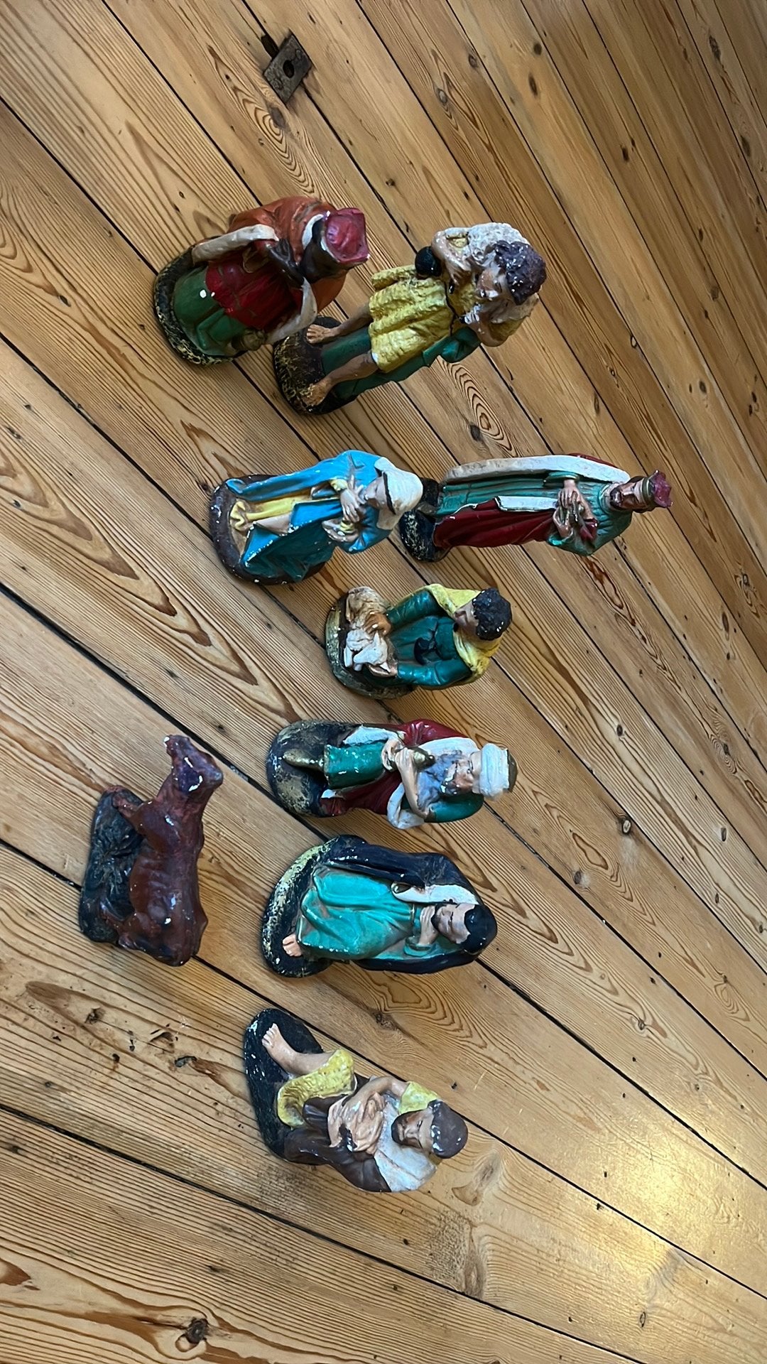 Lot de 9 figurines creche Noel, Enlèvement, Comme neuf