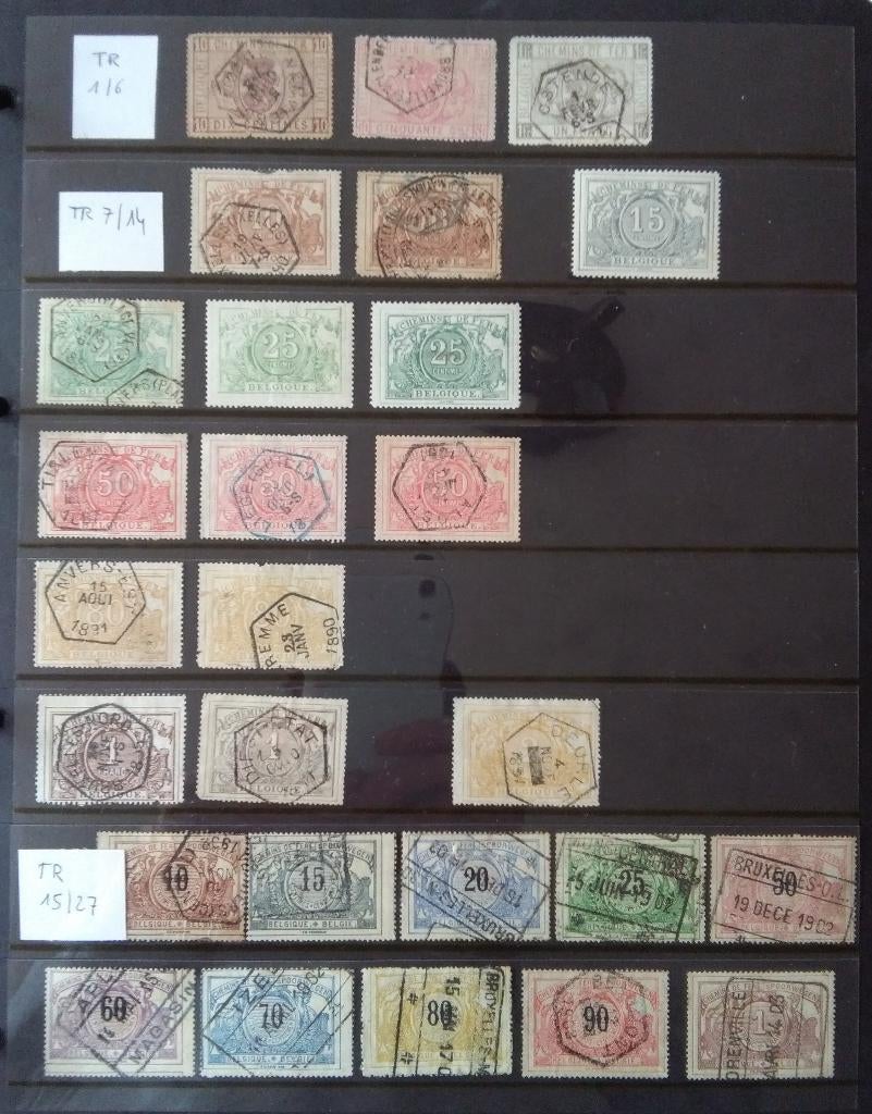 Lot spoorwegzegels België, Met stempel, Ophalen of Verzenden, Gestempeld, Gestempeld