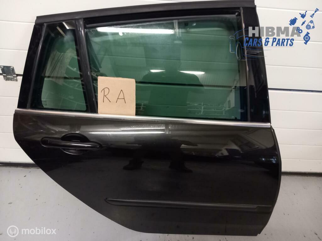 Renault Laguna Estate III Portier Rechts Achter NV676 Zwart, Gebruikt, Achter, Ophalen of Verzenden, Renault