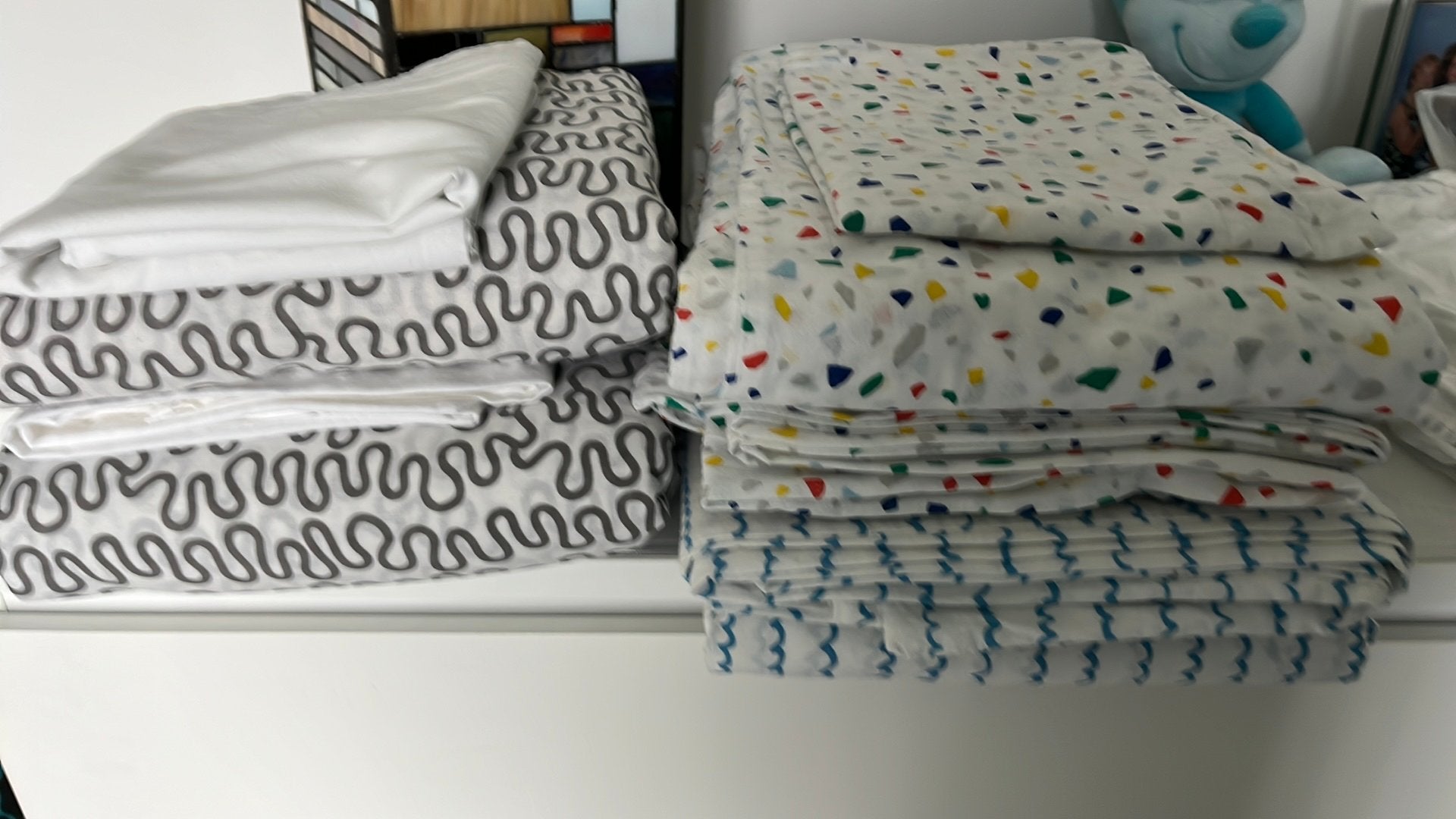 1 pers dekbed overtrekken in katoen van ikea, Ophalen, Zo goed als nieuw, Katoen, IKEA