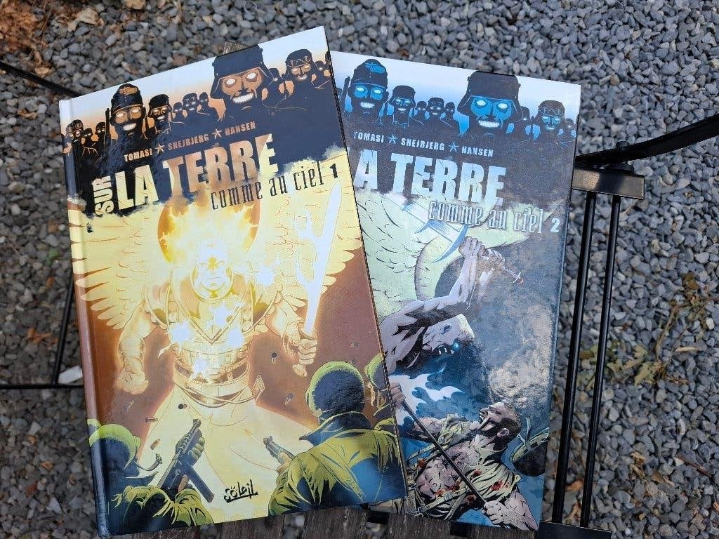 SUR LA TERRE COMME AU CIEL VOLUMES 1 ET 2 SERIE COMPLETE EO, Livres, BD, Série complète ou Série, Enlèvement ou Envoi, Comme neuf