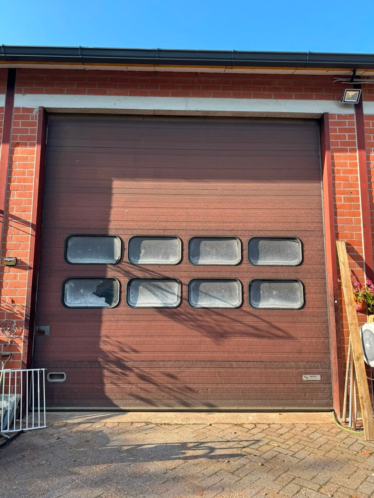 garage poort, Ophalen