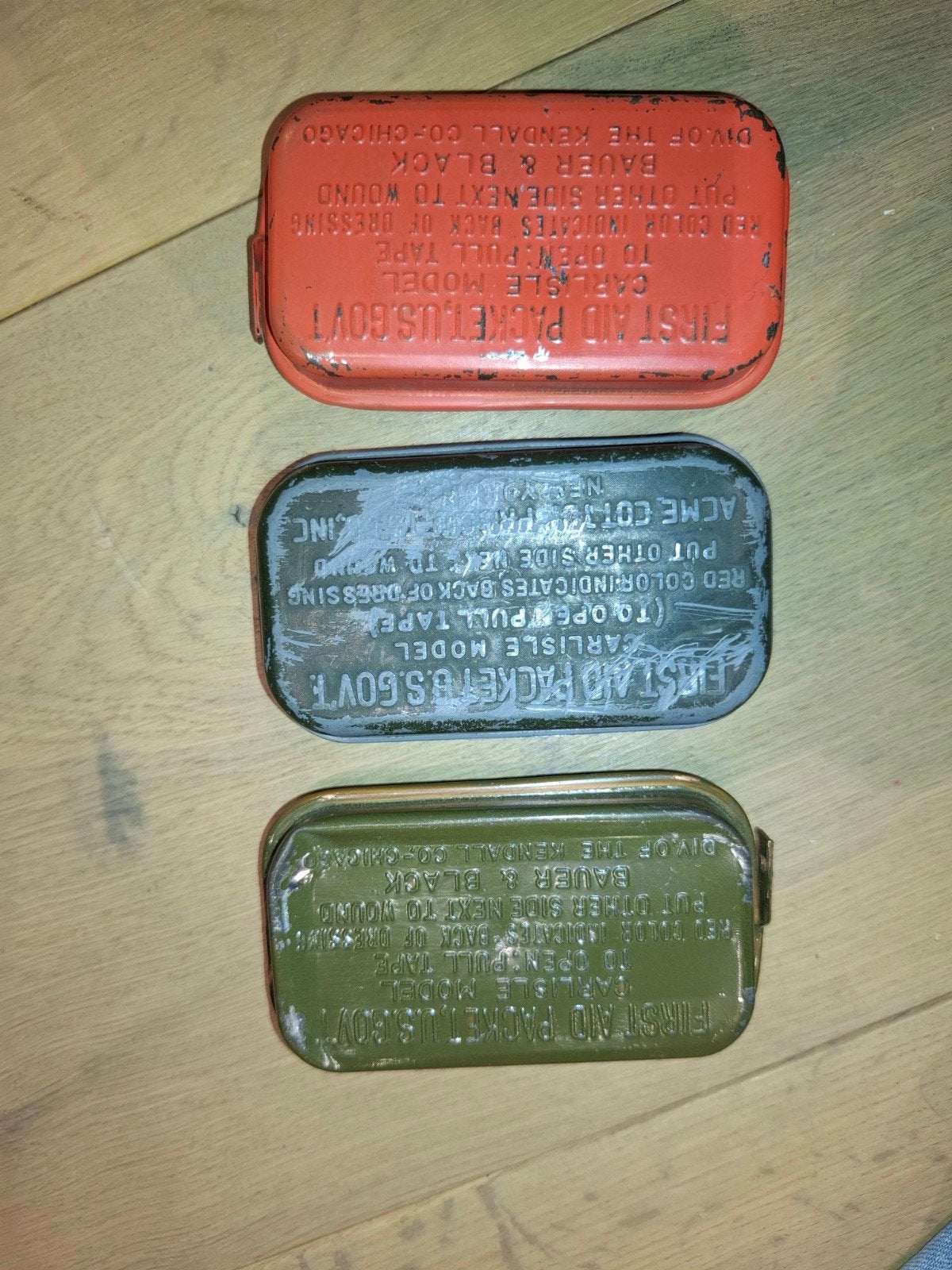 3 verschillende us ww2 first aid setjes, Verzamelen, Ophalen of Verzenden